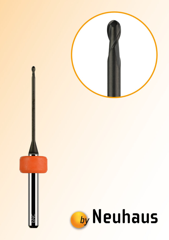1,0 mm Fräser für die Schlichtbearbeitung 3 mm Schaft 2-schneidig 20 mm HL